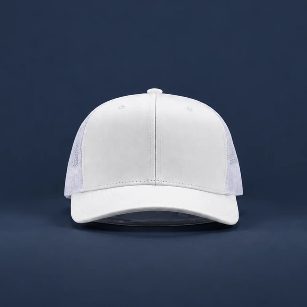 Reel48 Custom Hat No. 5, white sample, front view