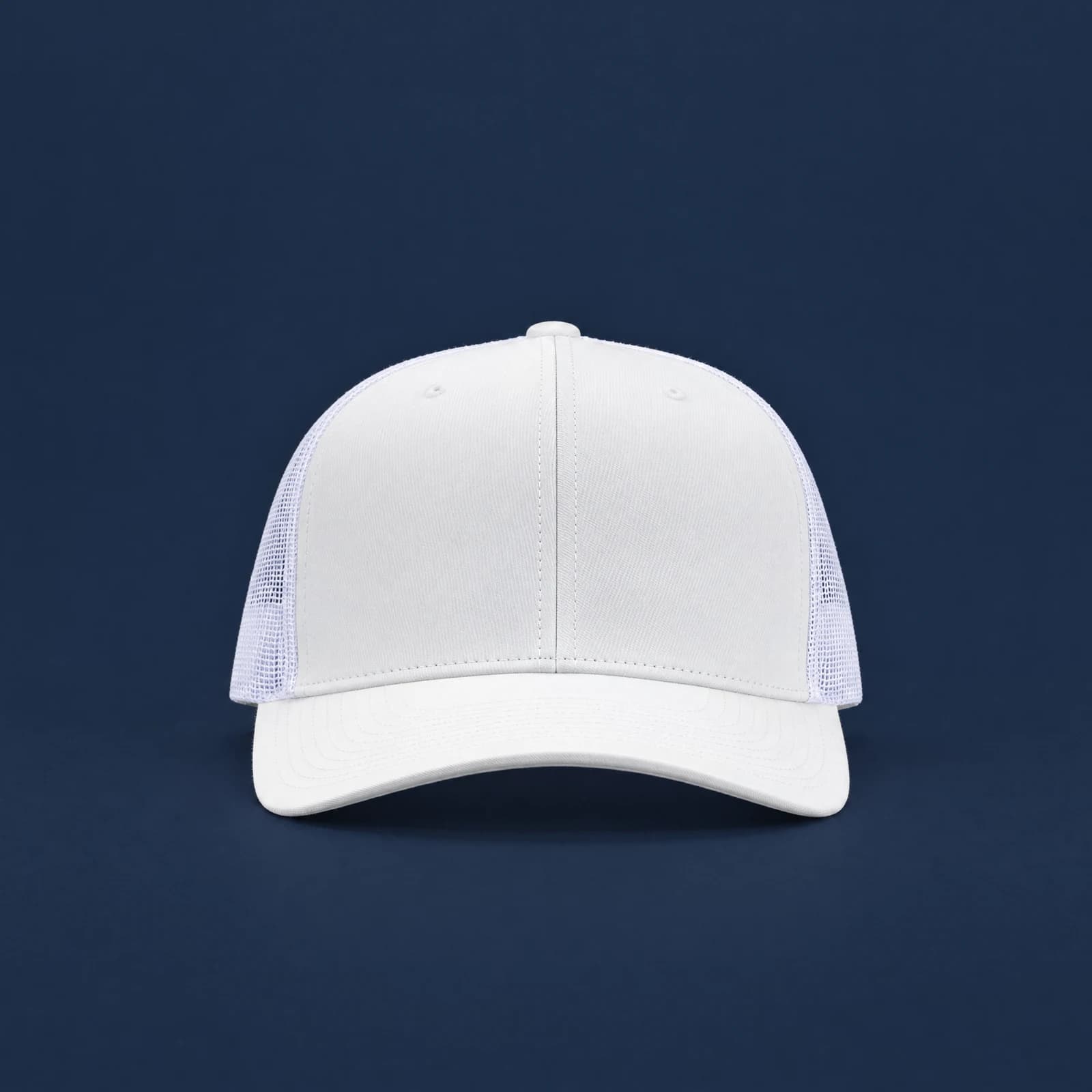 Reel48 Custom Hat No. 5, white sample, front view