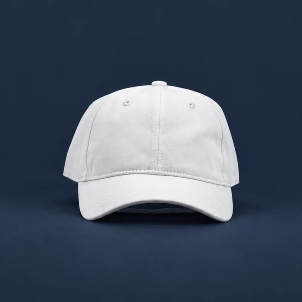 Reel48 Custom Hat No. 7, white sample, front view