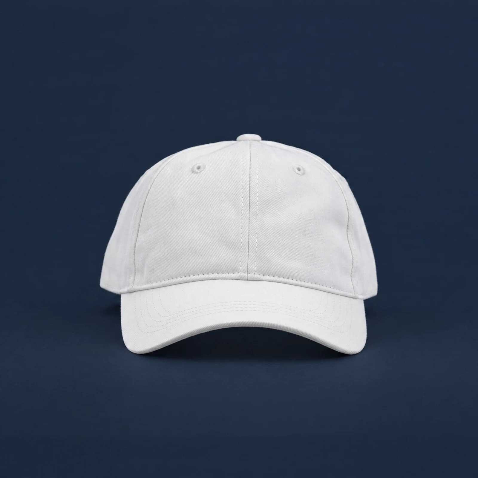 Reel48 Custom Hat No. 7, white sample, front view