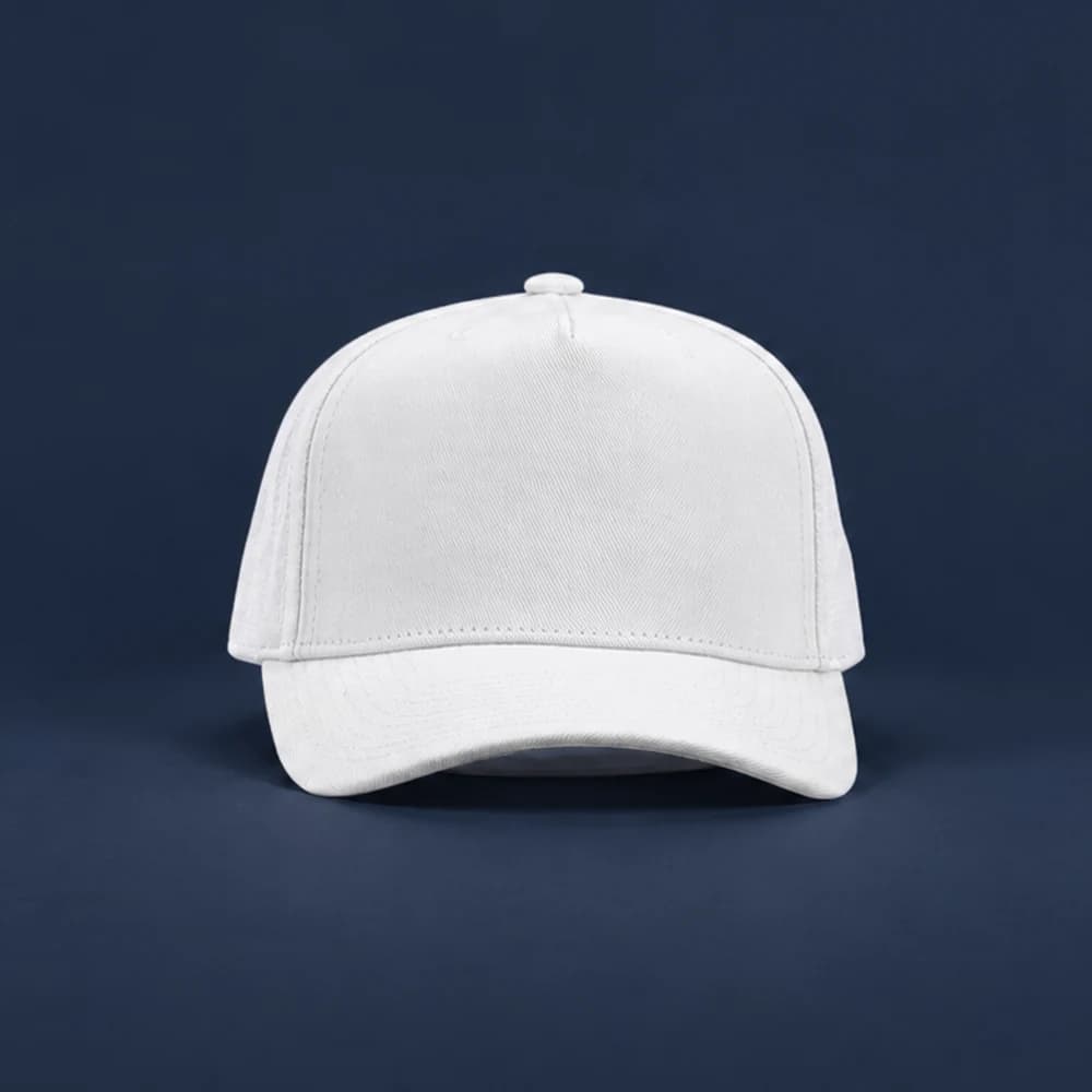 Reel48 Custom Hat No. 6, white sample, front view