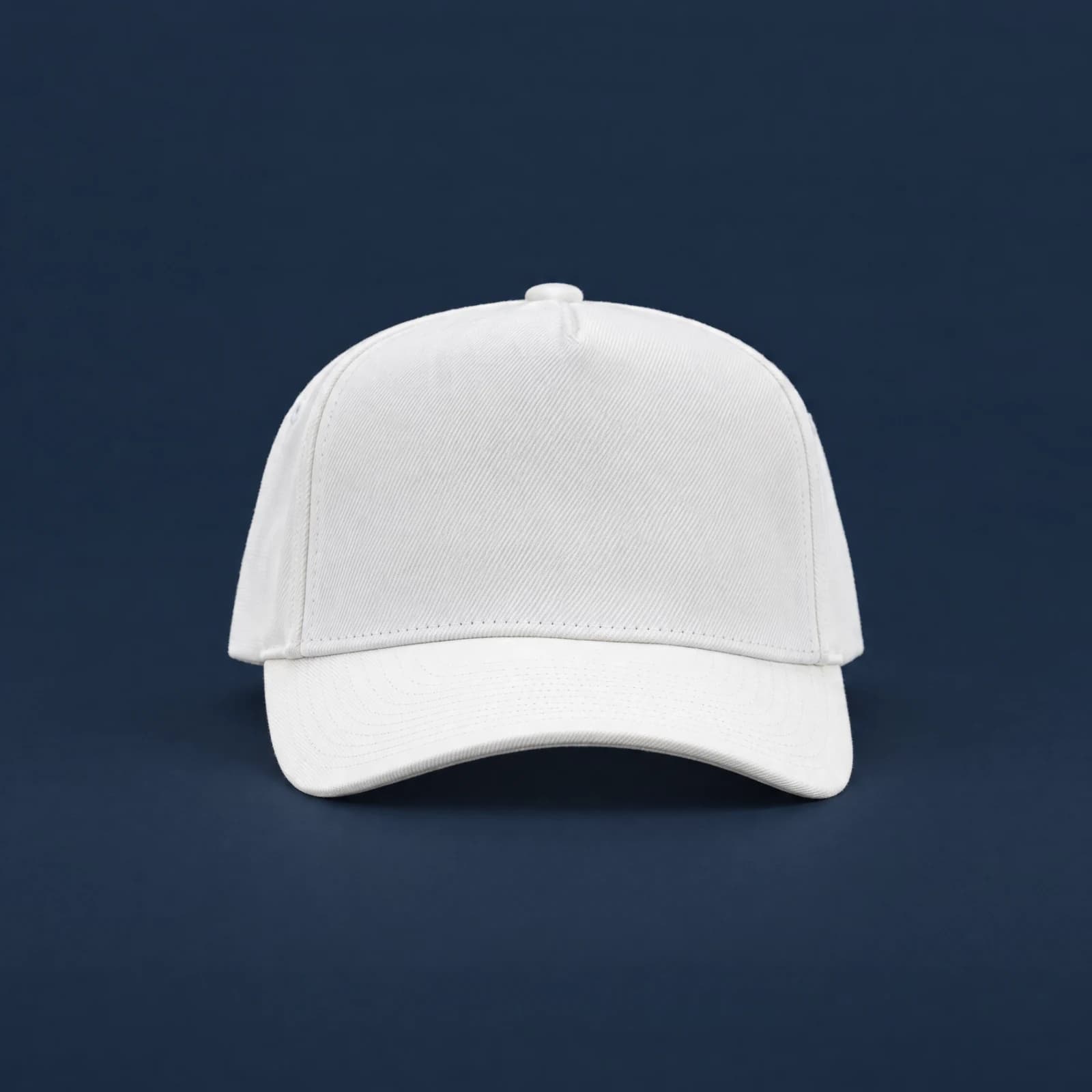 Reel48 Custom Hat No. 6, white sample, front view